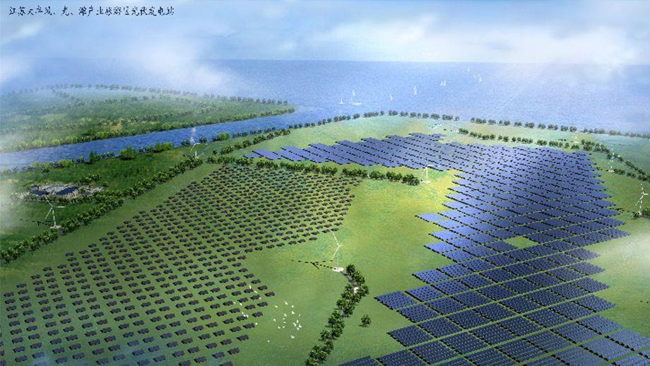 江蘇大豐風、光、灘產業旅游區光伏發電項目